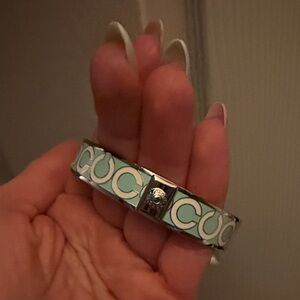 Coach Silver and Mint Bracelet